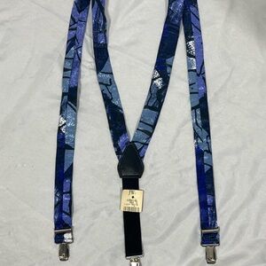 JW ANDERSON Blue Patterned Suspenders